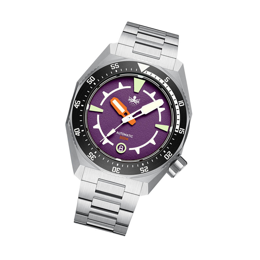 Phoibos Depth Hunter 300M Automatic Diver with Purple Dial #PY060H