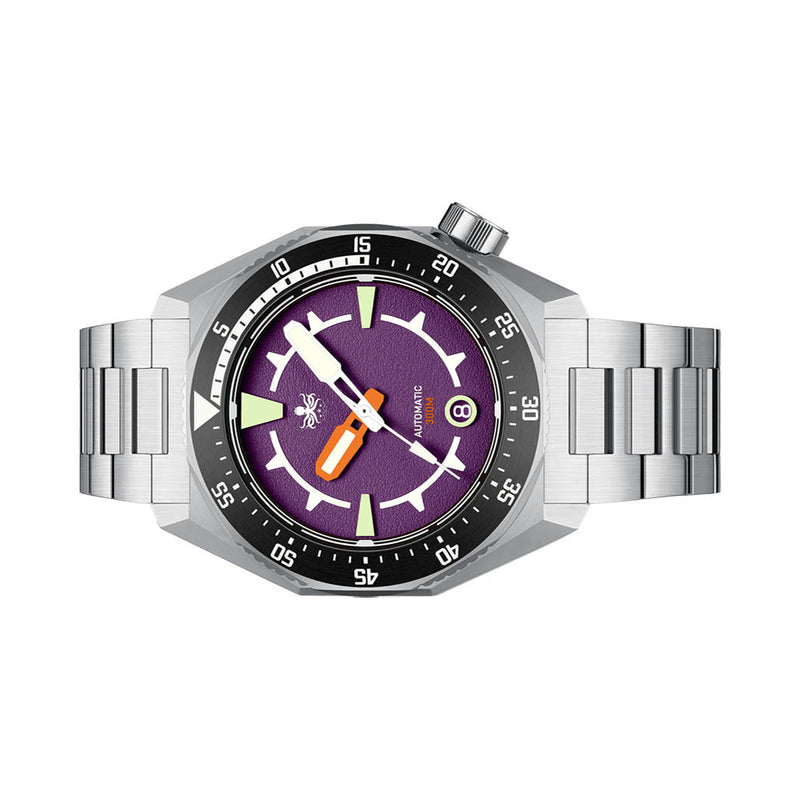 Phoibos Depth Hunter 300M Automatic Diver with Purple Dial #PY060H