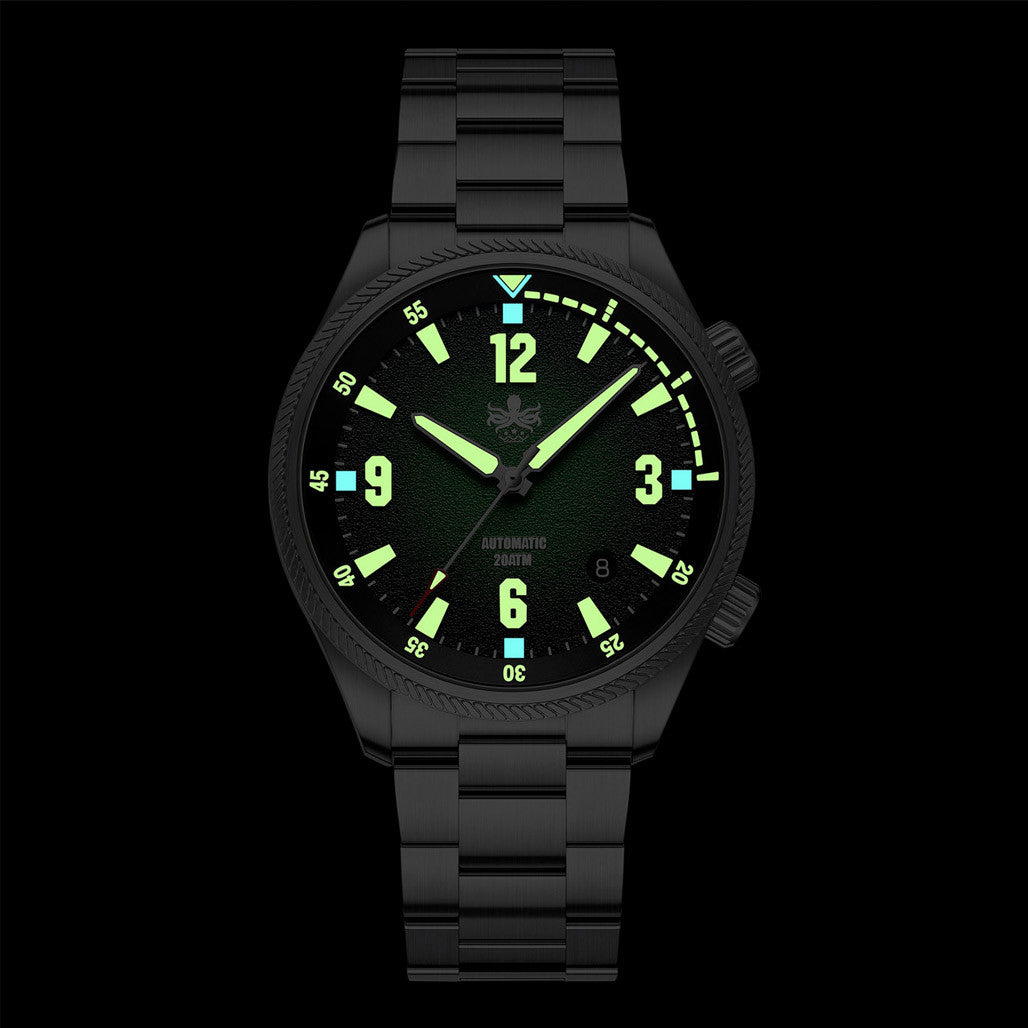 Phoibos Storm Corsair Automatic Diver with Green Dial #PY063A