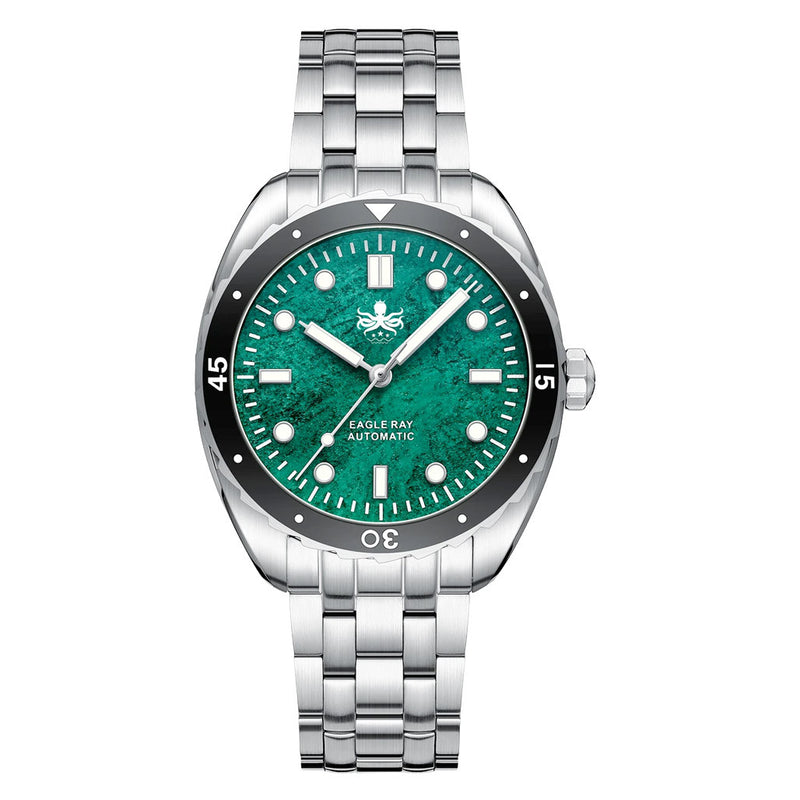 Phoibos Eagle Ray Automatic Diver with Green Jade Dial #PY065AN
