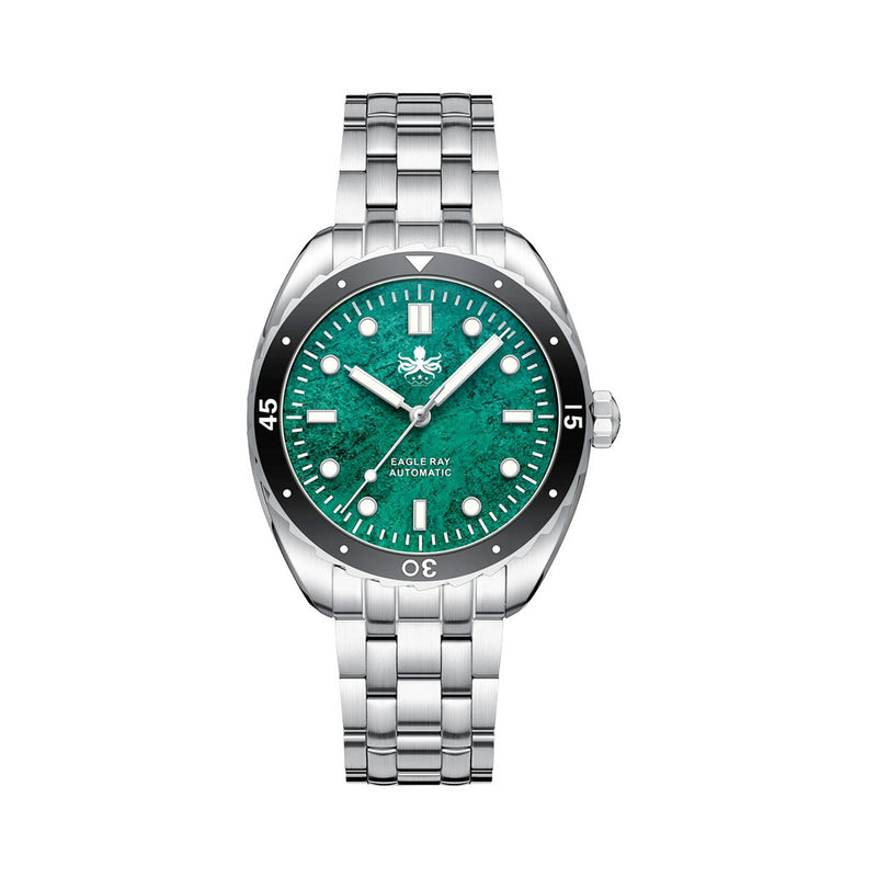 Phoibos Eagle Ray Automatic Diver with Green Jade Dial #PY065AN