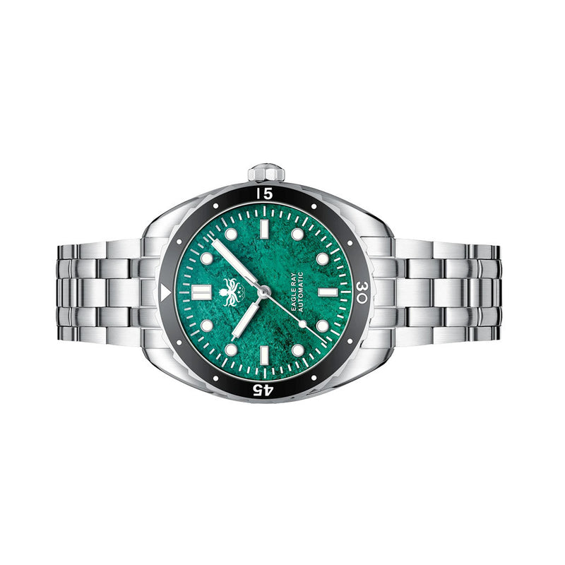 Phoibos Eagle Ray Automatic Diver with Green Jade Dial #PY065AN