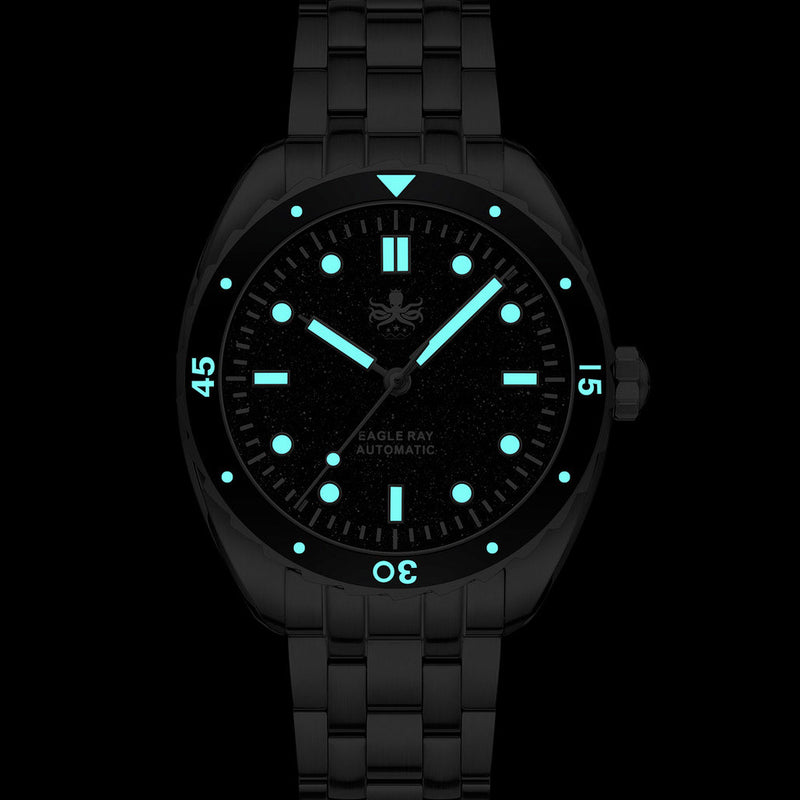 Phoibos Eagle Ray Automatic Diver with Lapis Lazuli Dial #PY065BN