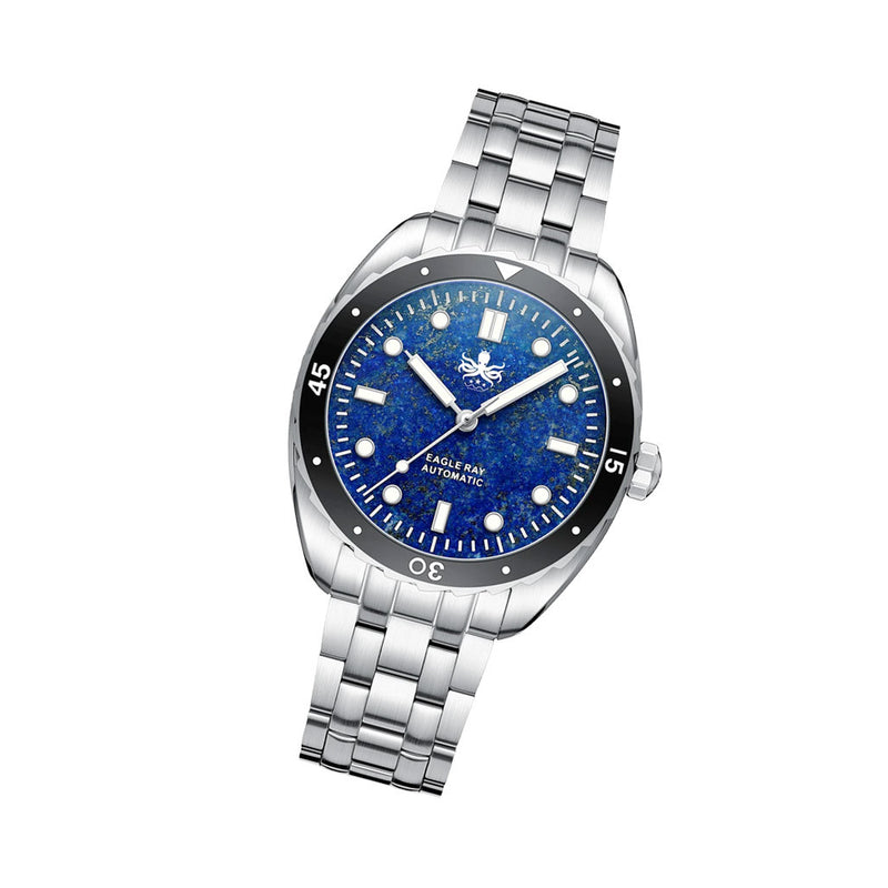 Phoibos Eagle Ray Automatic Diver with Lapis Lazuli Dial #PY065BN