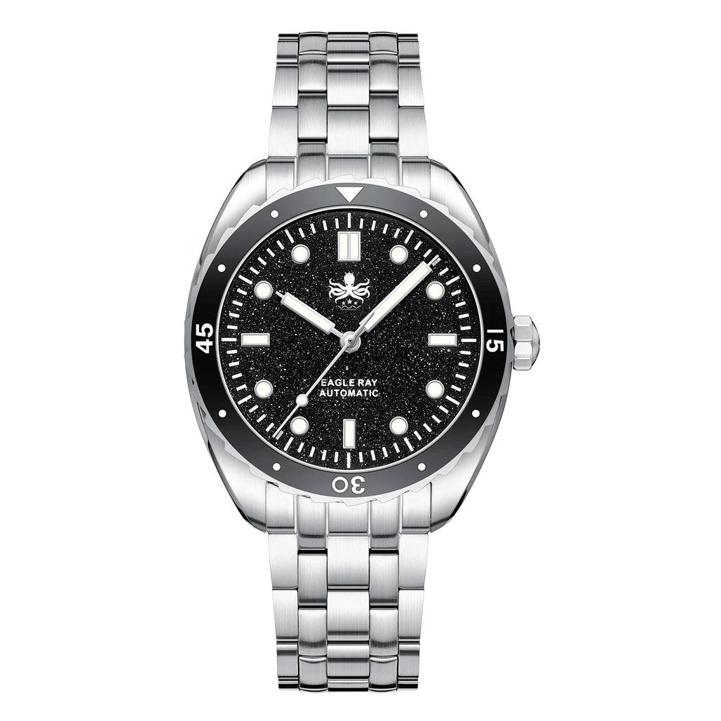 Phoibos Eagle Ray Automatic Diver with Black Aventurine Dial