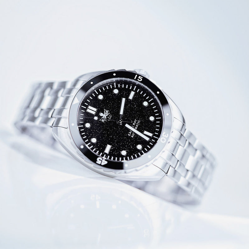 Phoibos Eagle Ray Automatic Diver with Black Aventurine Dial #PY065CN