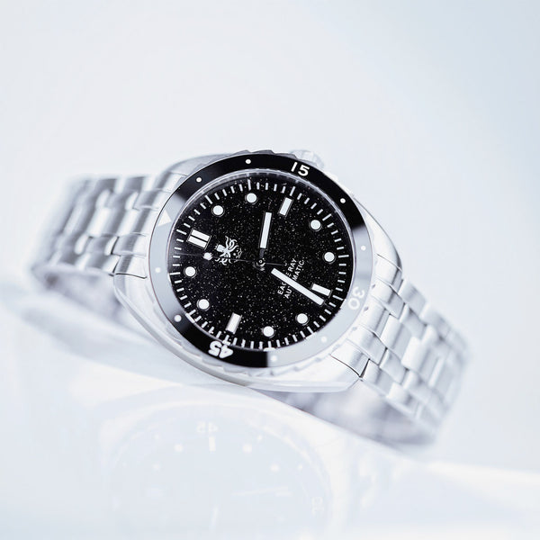 Phoibos Eagle Ray Automatic Diver with Black Aventurine Dial #PY065CN