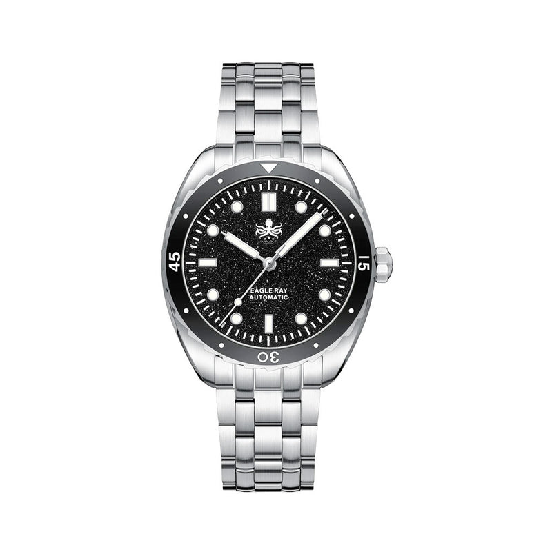 Phoibos Eagle Ray Automatic Diver with Black Aventurine Dial #PY065CN