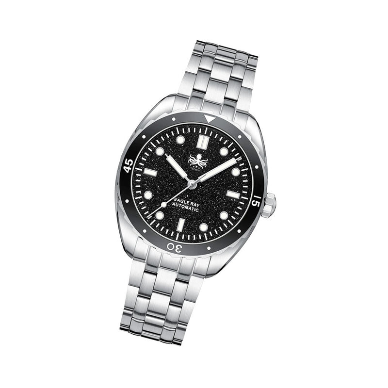 Phoibos Eagle Ray Automatic Diver with Black Aventurine Dial #PY065CN