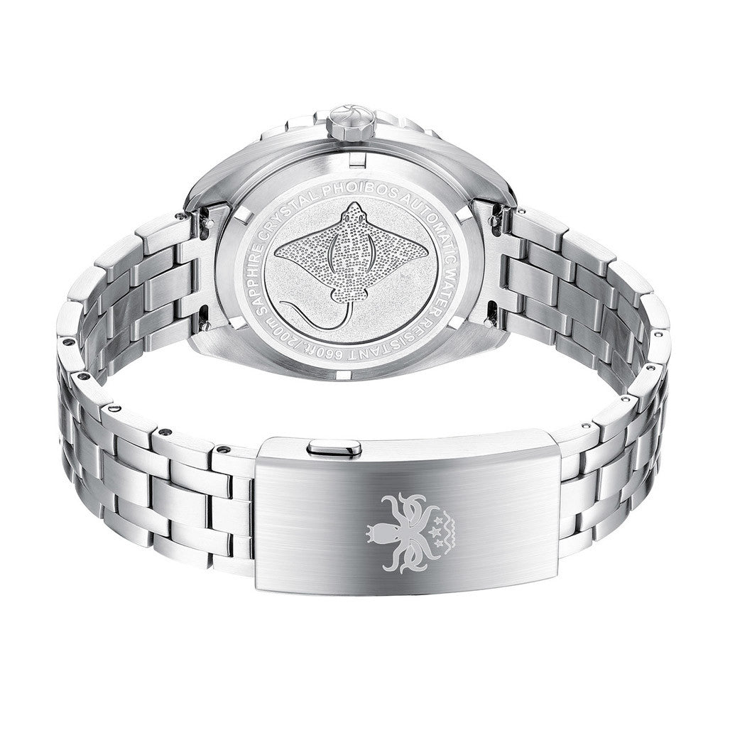 Phoibos Eagle Ray Automatic Diver with Orange Agate Dial #PY065FN