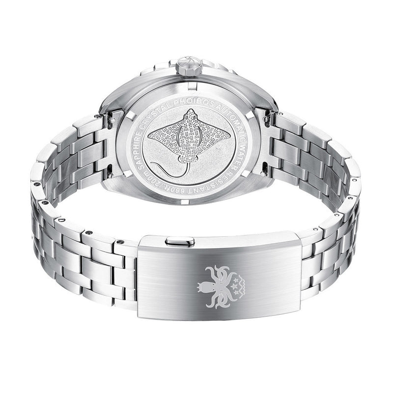 Phoibos Eagle Ray Automatic Diver with Orange Agate Dial #PY065FN