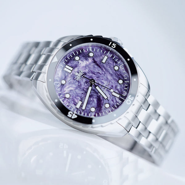 Phoibos Eagle Ray Automatic Dive with Charoite Dial #PY065HN