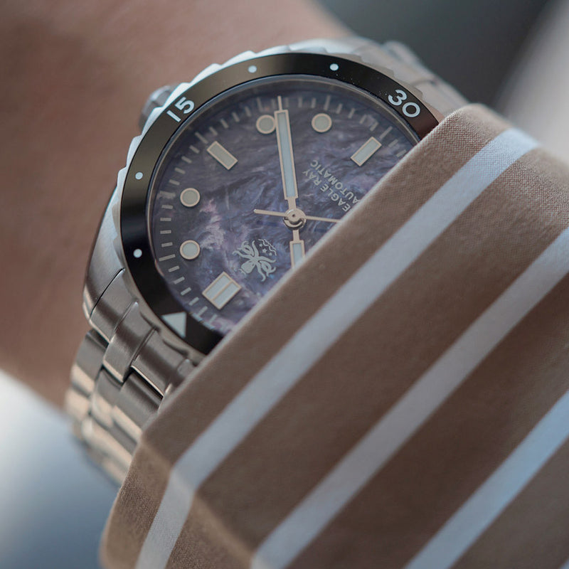 Phoibos Eagle Ray Automatic Dive with Charoite Dial #PY065HN