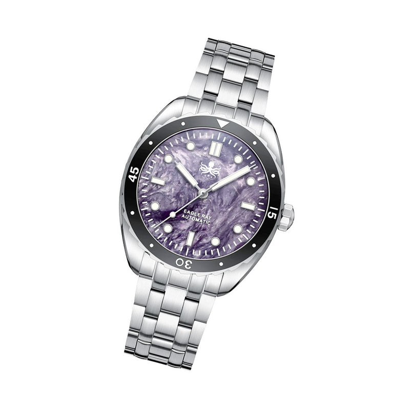 Phoibos Eagle Ray Automatic Dive with Charoite Dial #PY065HN