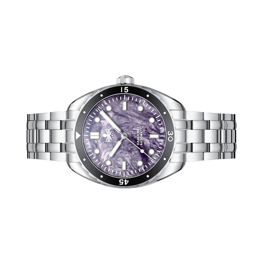 Phoibos Eagle Ray Automatic Dive with Charoite Dial #PY065HN