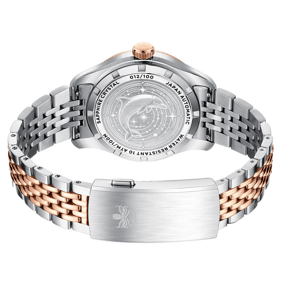 PHOIBOS x ISLANDER Delphinus Tiger's Eye Stone Dial Watch #PY066