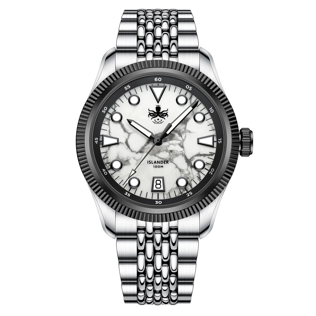 松風J.W.DAVIS W29★ヤコブデイビス★501XXモデル PHOIBOS x ISLANDER Delphinus White Turquoise Dial Watch #PY066
