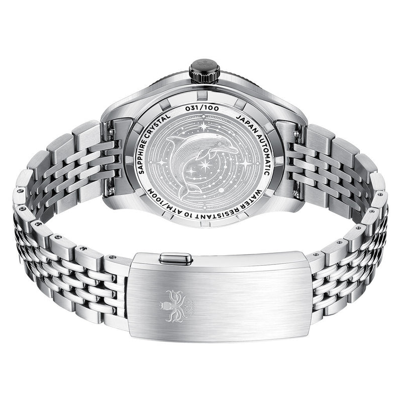 PHOIBOS x ISLANDER Delphinus White Turquoise Dial Watch #PY066-LIW11