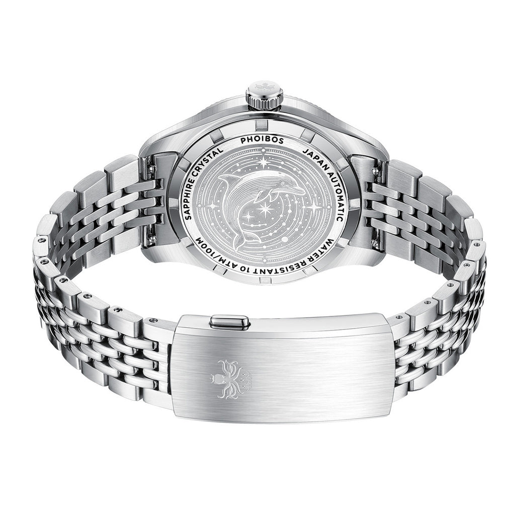 Phoibos Delphinus Automatic Watch with Green Jade Dial #PY066A