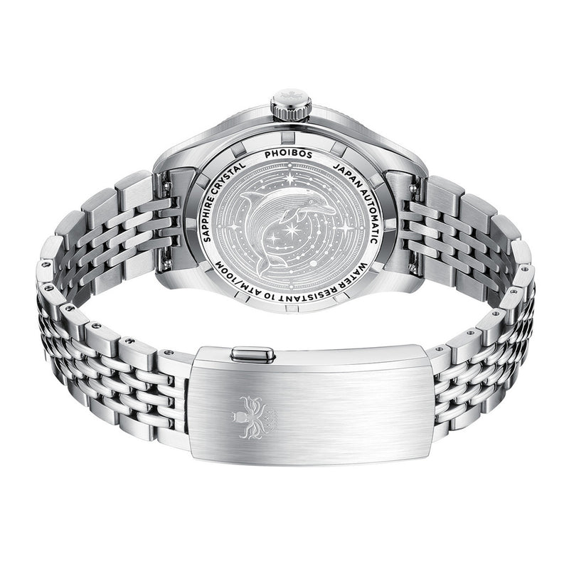 Phoibos Delphinus Automatic Watch with Green Jade Dial #PY066A