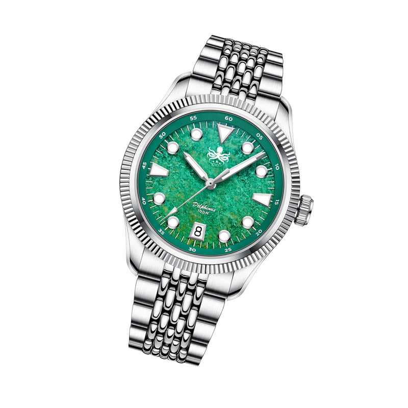 Phoibos Delphinus Automatic Watch with Green Jade Dial #PY066A