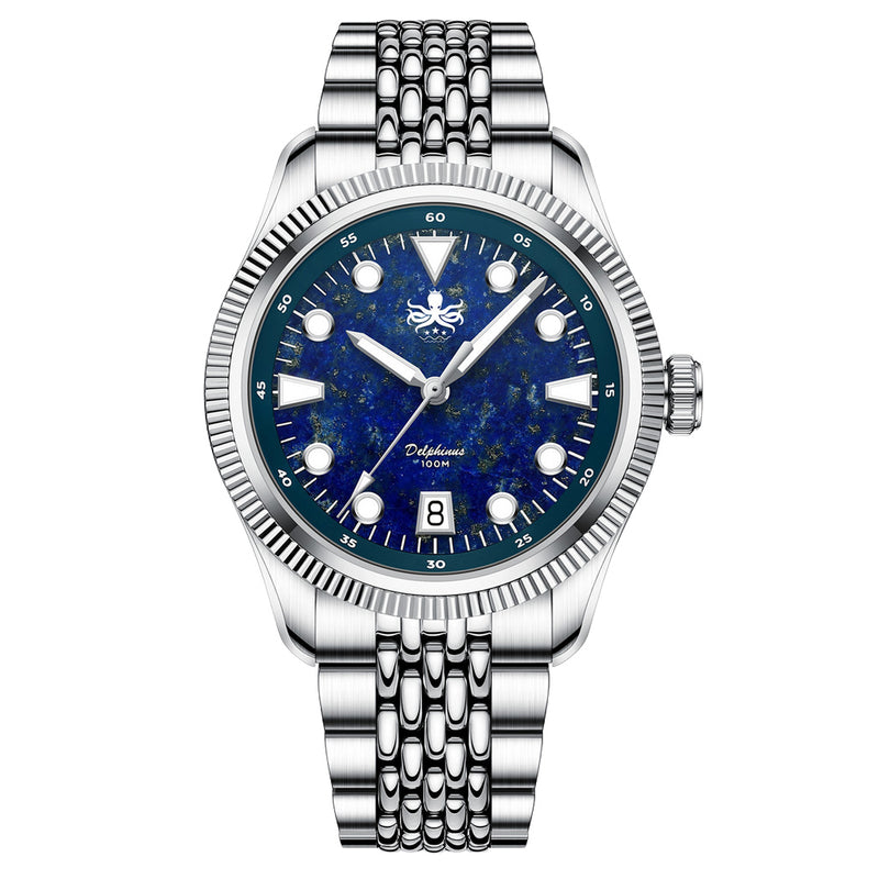 Phoibos Delphinus Automatic Watch with Lapis Lazuli Dial #PY066B
