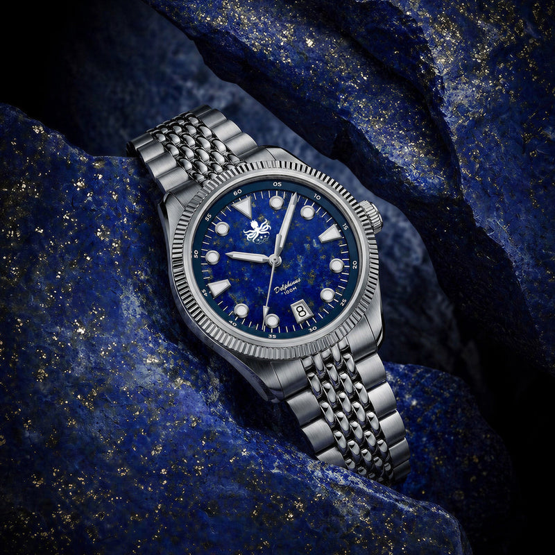 Phoibos Delphinus Automatic Watch with Lapis Lazuli Dial #PY066B