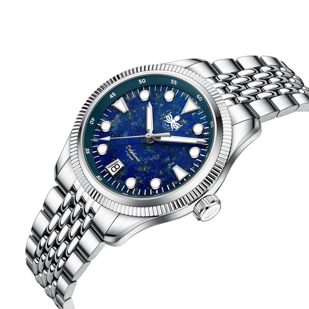 Phoibos Delphinus Automatic Watch with Lapis Lazuli Dial #PY066B