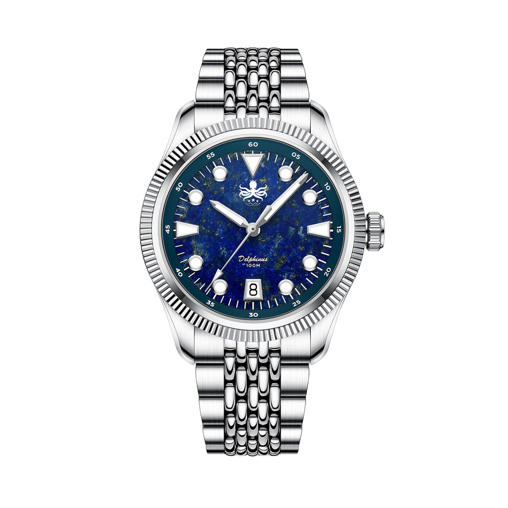 Phoibos Delphinus Automatic Watch with Lapis Lazuli Dial #PY066B