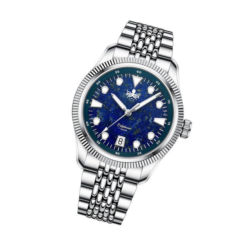 Phoibos Delphinus Automatic Watch with Lapis Lazuli Dial #PY066B