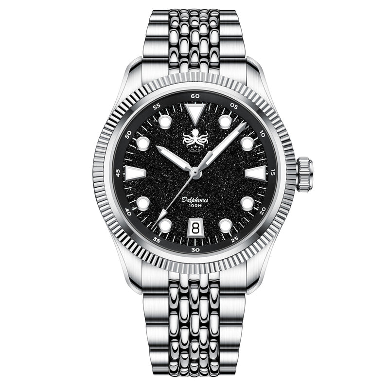 Phoibos Delphinus Automatic Watch with Black Aventurine Dial #PY066C
