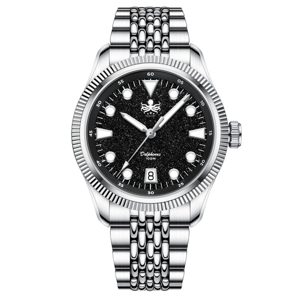 Phoibos Delphinus Automatic Watch with Black Aventurine Dial #PY066C