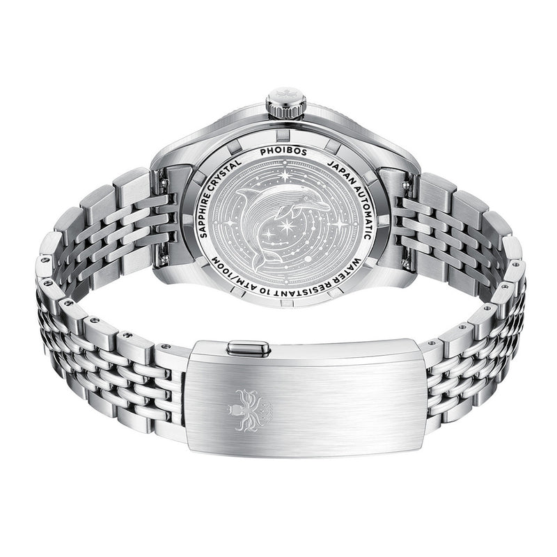 Phoibos Delphinus Automatic Watch with Black Aventurine Dial #PY066C