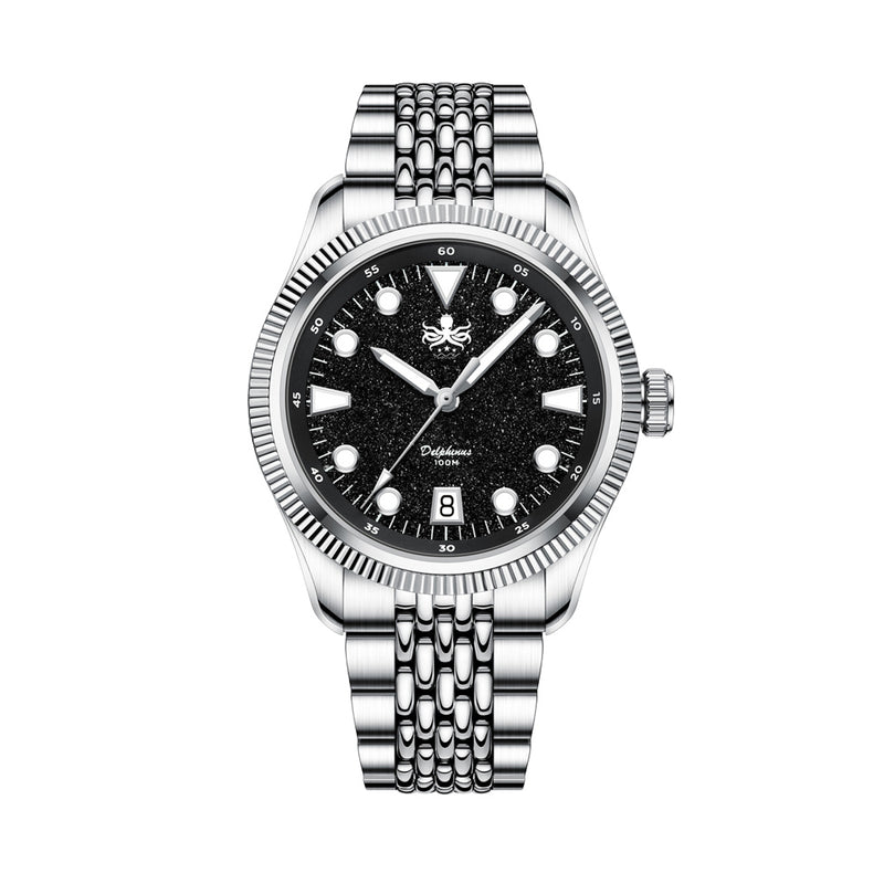 Phoibos Delphinus Automatic Watch with Black Aventurine Dial #PY066C