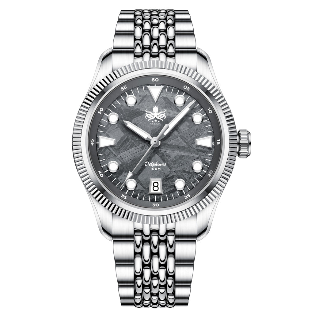 Phoibos Delphinus Automatic Watch with Gray Meteorite Dial #PY066D