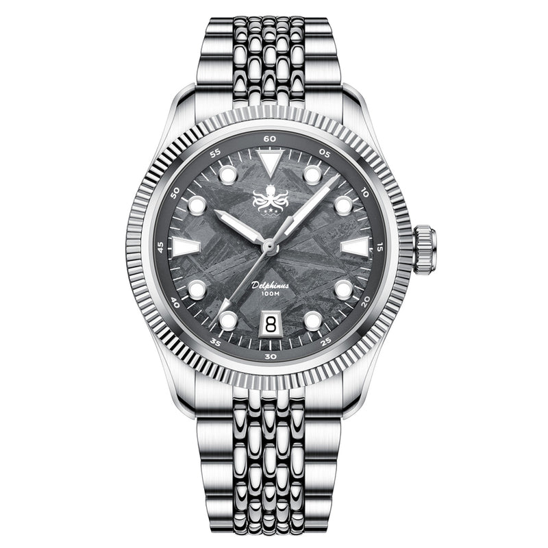 Phoibos Delphinus Automatic Watch with Gray Meteorite Dial #PY066D