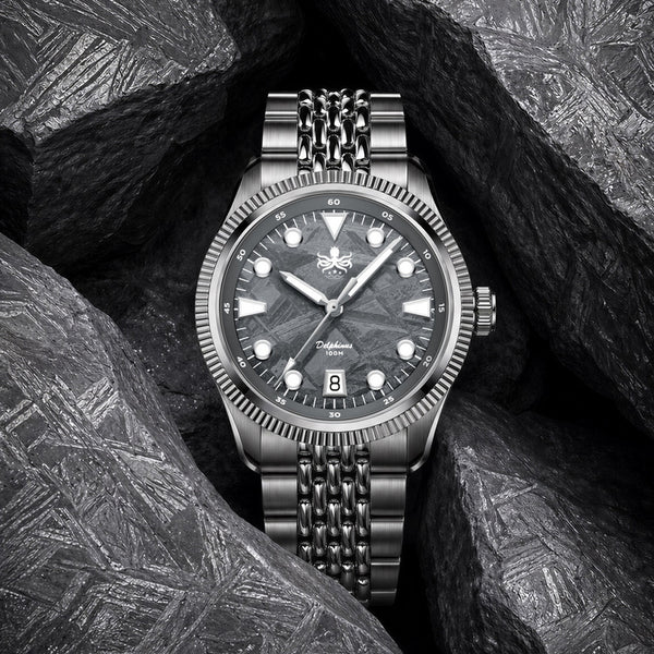 Phoibos Delphinus Automatic Watch with Gray Meteorite Dial #PY066D