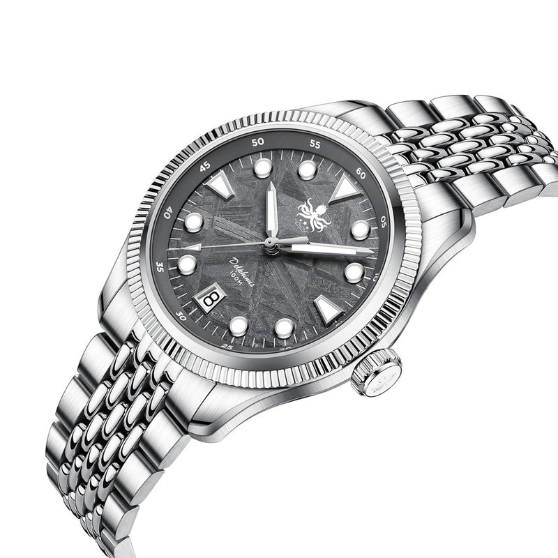 Phoibos Delphinus Automatic Watch with Gray Meteorite Dial #PY066D