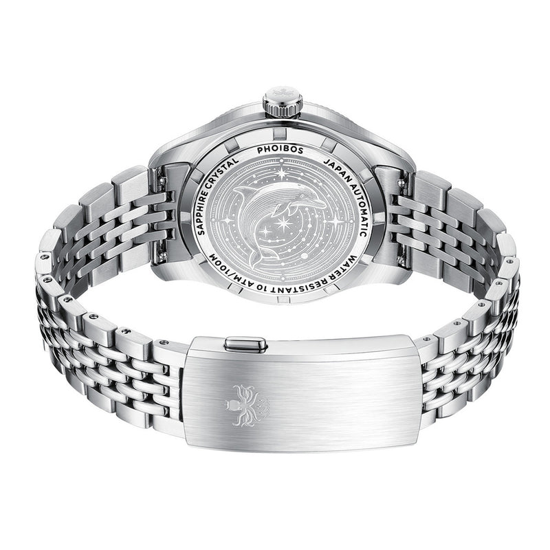 Phoibos Delphinus Automatic Watch with Gray Meteorite Dial #PY066D