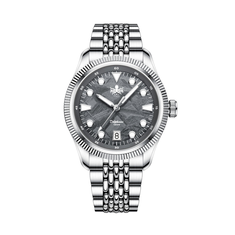 Phoibos Delphinus Automatic Watch with Gray Meteorite Dial #PY066D