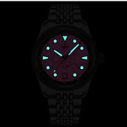 Phoibos Delphinus Automatic Watch with Orange Agate Dial #PY066F