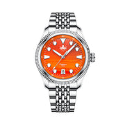 Phoibos Delphinus Automatic Watch with Orange Agate Dial #PY066F
