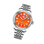 Phoibos Delphinus Automatic Watch with Orange Agate Dial #PY066F