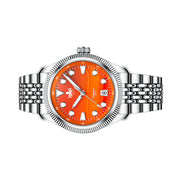 Phoibos Delphinus Automatic Watch with Orange Agate Dial #PY066F