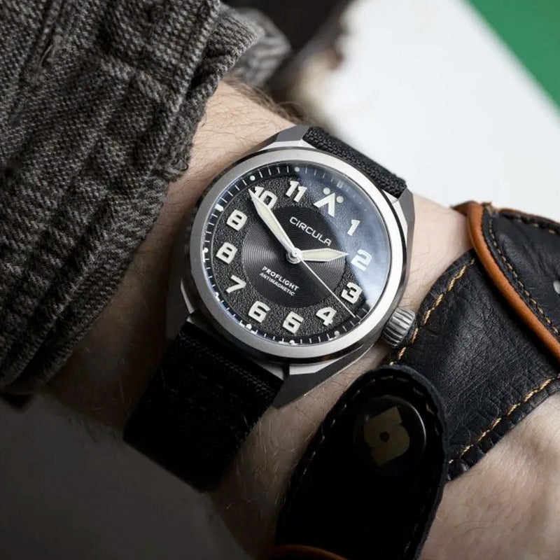 Circula ProFlight Automatic Pilot Watch with Anthracite Dial #PFE-SS-AS