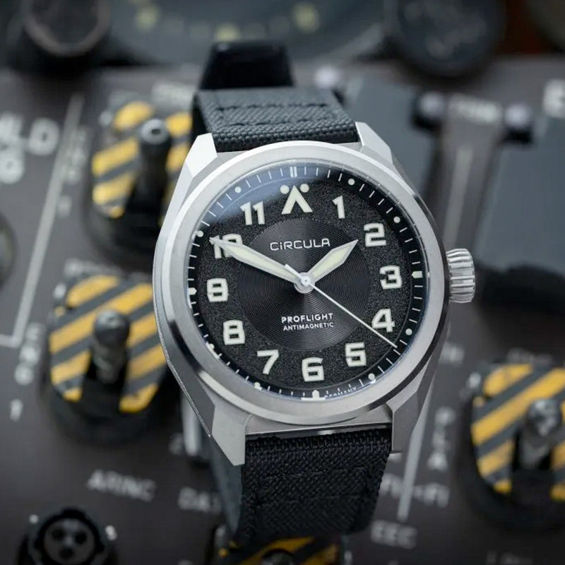 Circula ProFlight Automatic Pilot Watch with Anthracite Dial #PFE-SS-AS