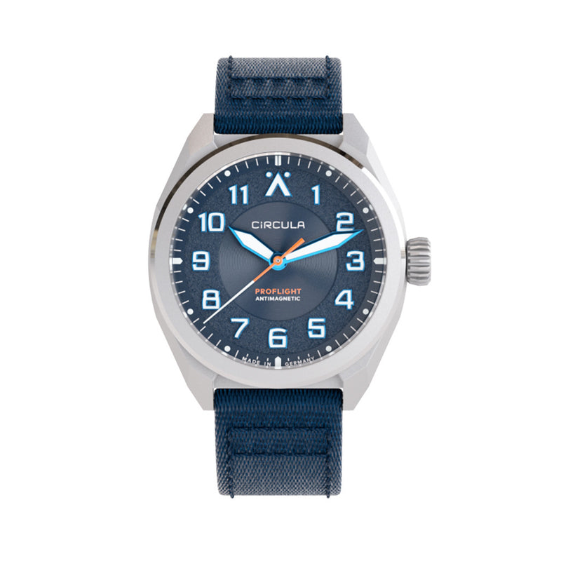 Circula ProFlight Automatic Pilot Watch with Blue Dial #PFE-SS-BB