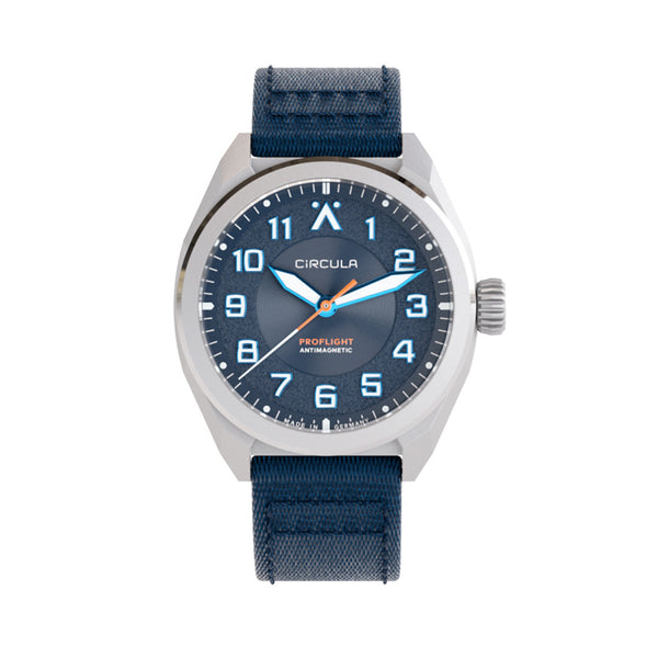 Circula ProFlight Automatic Pilot Watch with Blue Dial #PFE-SS-BB