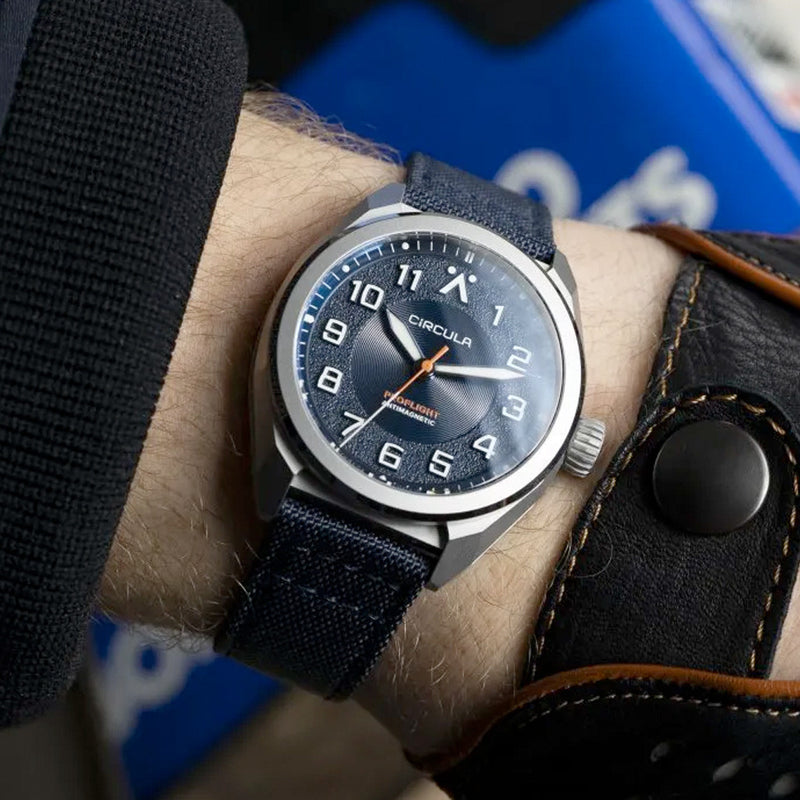 Circula ProFlight Automatic Pilot Watch with Blue Dial #PFE-SS-BB
