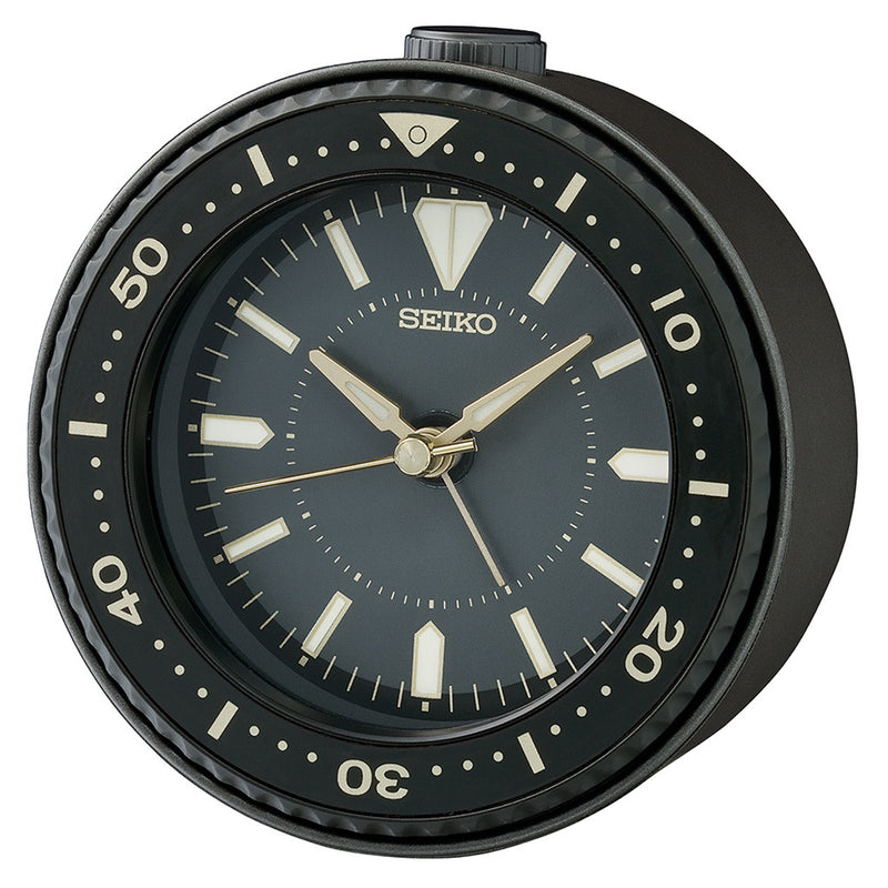 Seiko Mai Desktop Alarm Clock in Classic Black #QHE184ALH